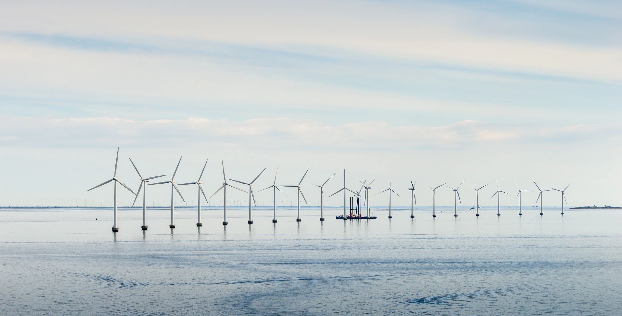 Wind farm landscape supporting renewable energy planning